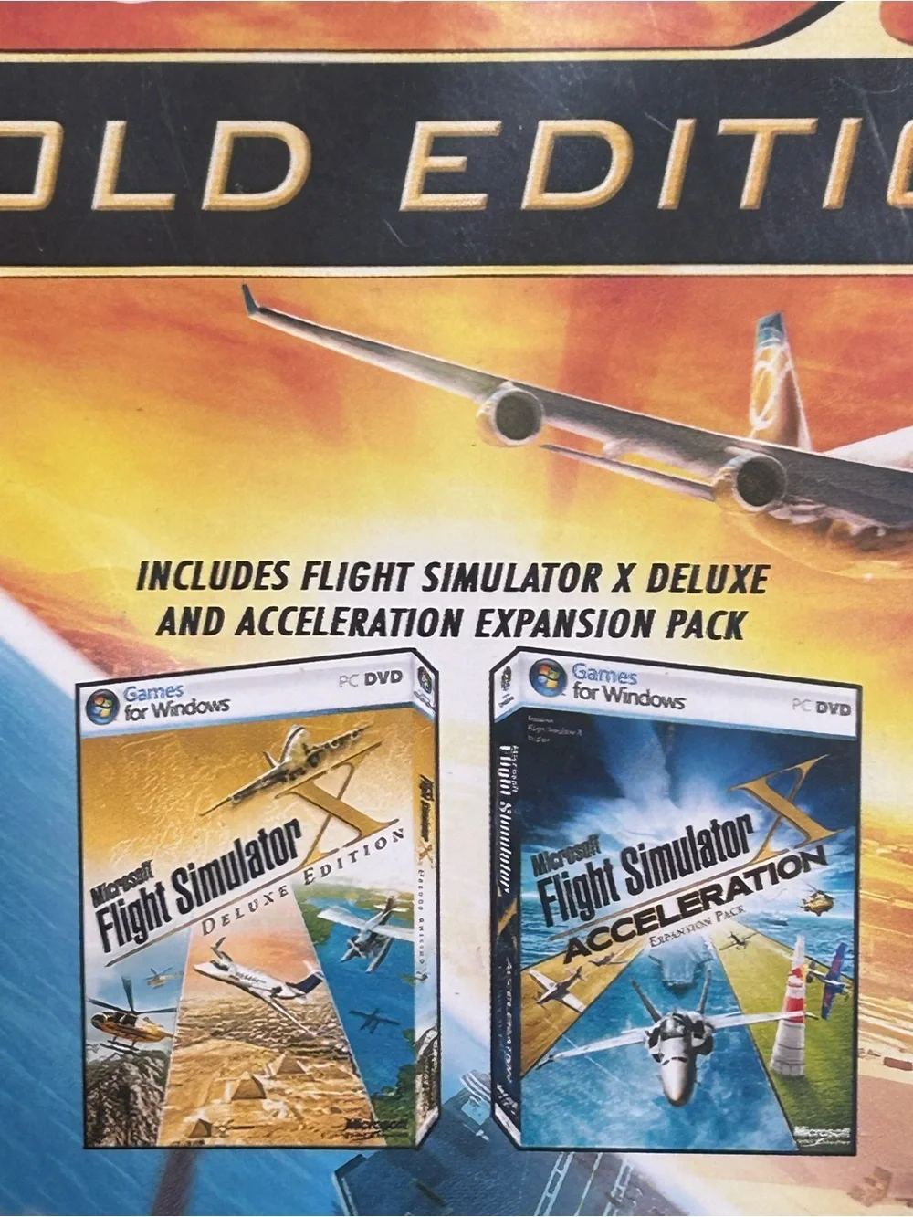 Microsoft Flight Simulator X Gold Edition PC Complete (Deluxe + Acceleration)